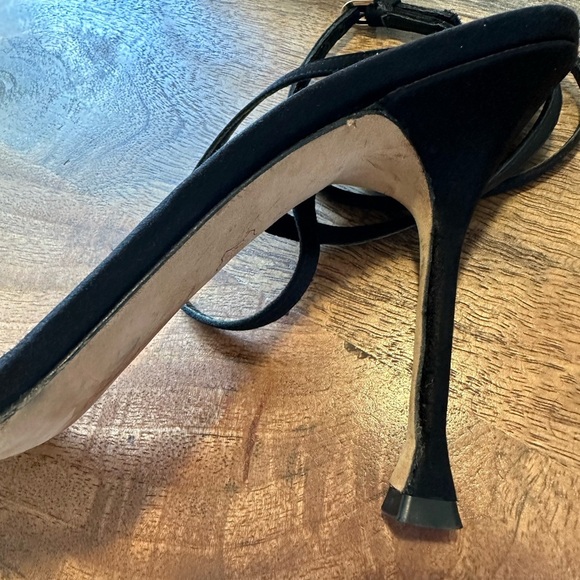 Brian Atwood Womens Strappy Heels Open Toe Stiletto Heels Career Black Size 39 - Picture 6 of 9